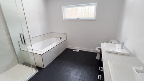 real estate new build empty modern bathroom