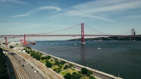 25 de abril bridge in lisbon, portugal