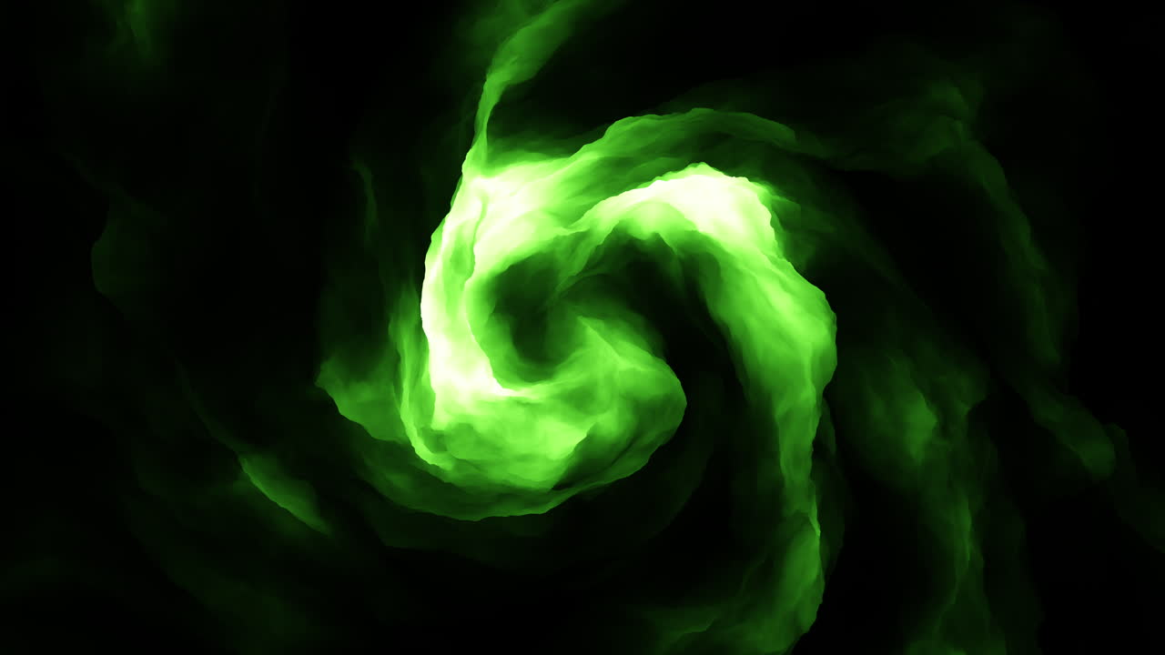 cielo de tormenta con nubes verdes místicas oscuras