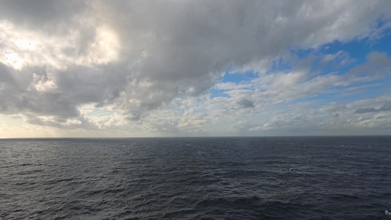 Ocean View with Cloudy Sky