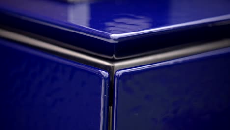 Kitchen-corner-of-blue-enamel-work-surface