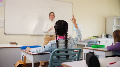 a classroom scene with a teacher and students