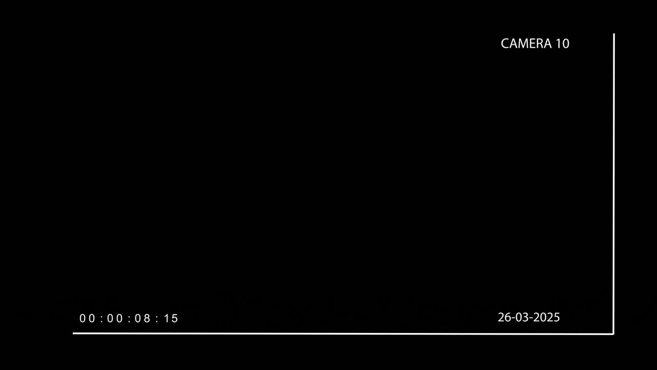 Security Camera Interface Overlay with Time and Date