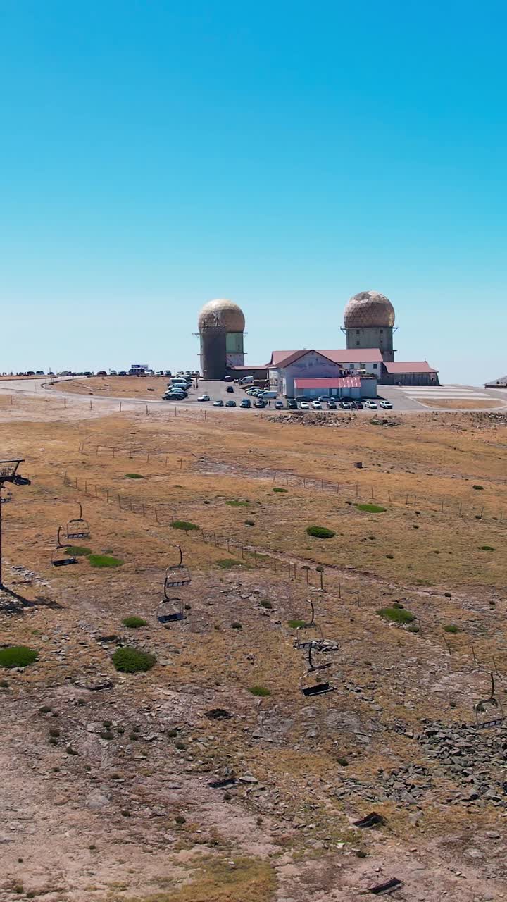 Aerial vertical View of Torre, Serra da Estrela in Portugal