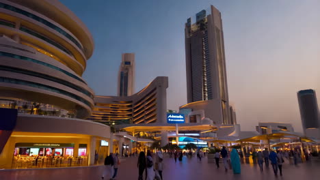 modern shopping mall in dubai at dusk