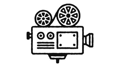 vintage movie icon animation footage & alpha channel