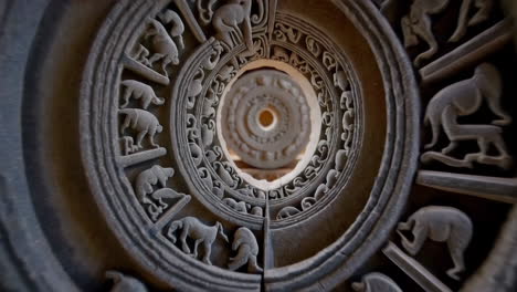 intricate stone carvings with animal motifs