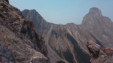 Rock-formation-and-cliff-in-Mountain-range-on-a-sunny-day