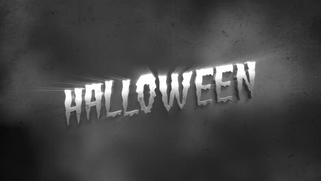 Animation-text-Halloween-on-mystical-horror-background-with-dark-smoke-and-motion-camera