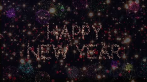 Animation-of-happy-new-year-text-over-fireworks-exploding