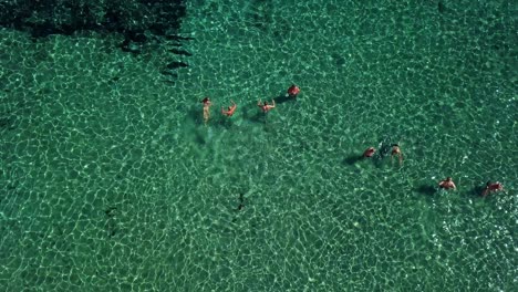 sea drone shooting with clear turquoise mediterranean water