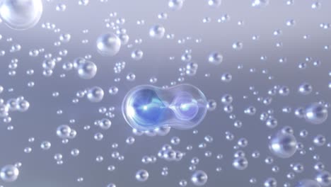 smooth bubble animation metaball with internal glow.