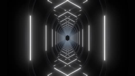 el túnel de neón brillante