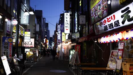 pedestrians exploring a vibrant japanese shopping district