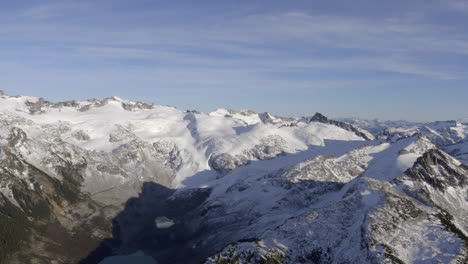 加拿大大不列颠哥伦比亚省夏季的雪山