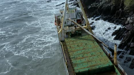 abandoned cargo shipwreck on ireland’s south coast