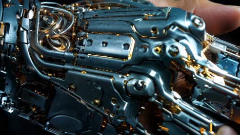 a detailed view of a futuristic robotic hand showcasing advanced technology