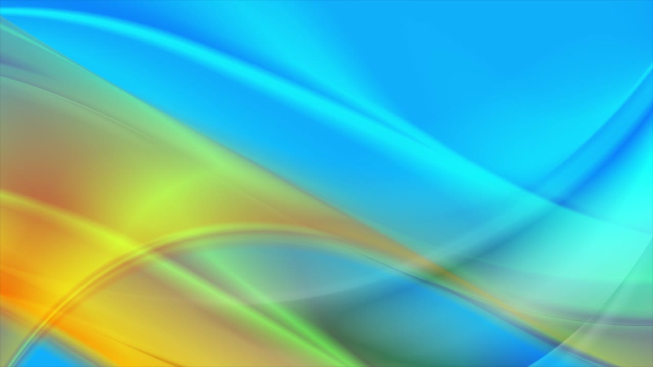 추상적인 반이는 파란색 오렌지색 파동 우아한 모션 배경