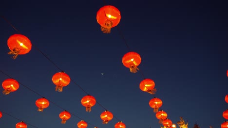 red lantern hang at temple