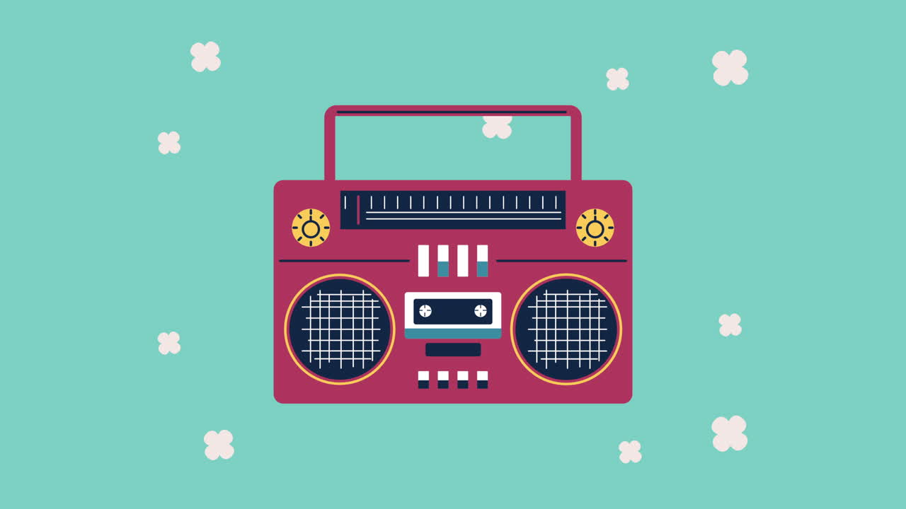 레트로 박스 일러스트레이션