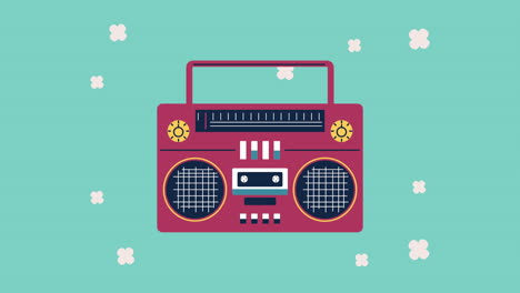 retro boombox illustration