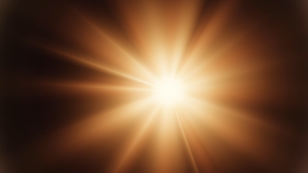 Efecto de destello de lente dorado brillante sobre fondo oscuro