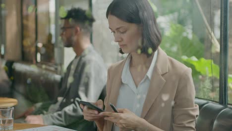 freelancer working on laptop in outdoor coffeeshop