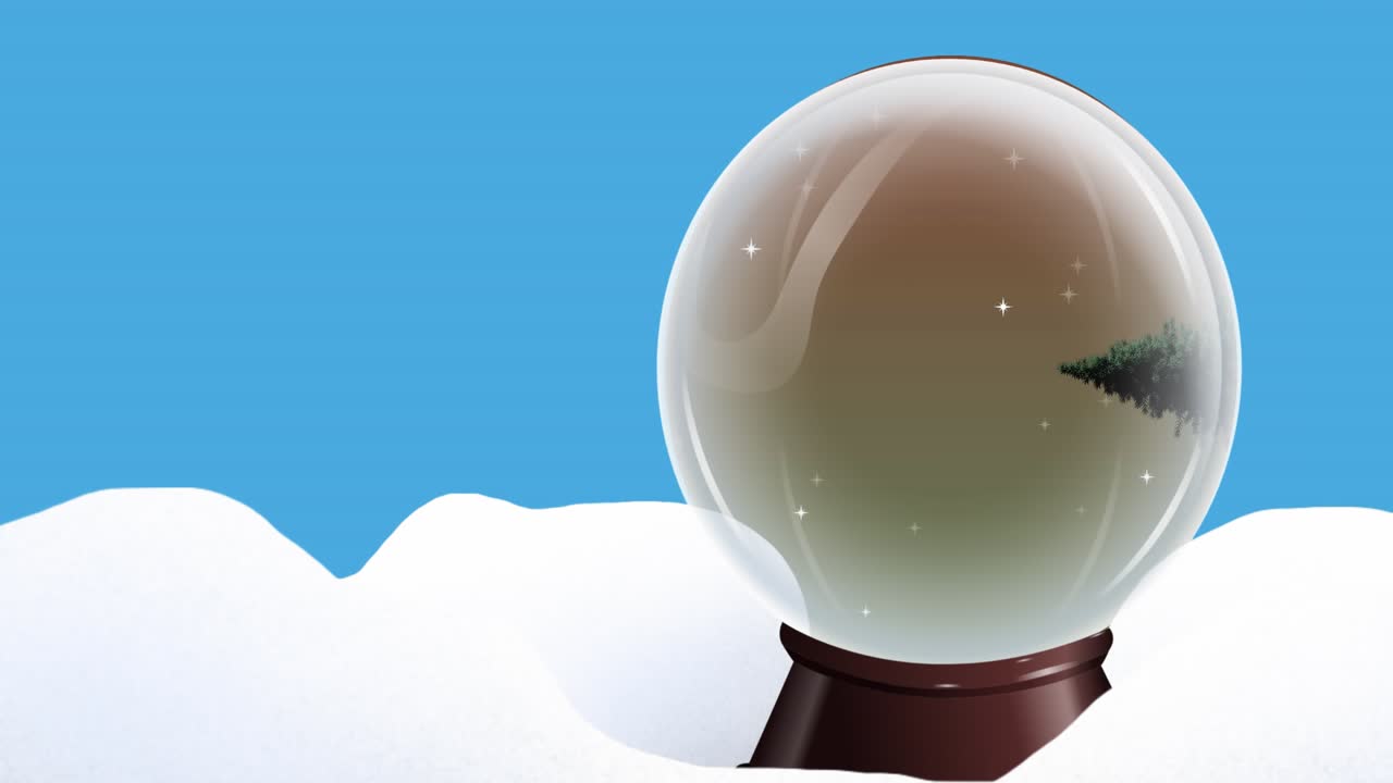 Animation of globe with light spots over on red background