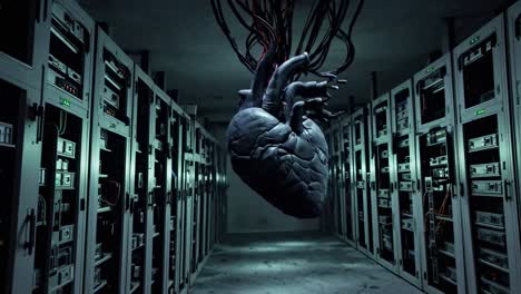 a dark heart in a server room