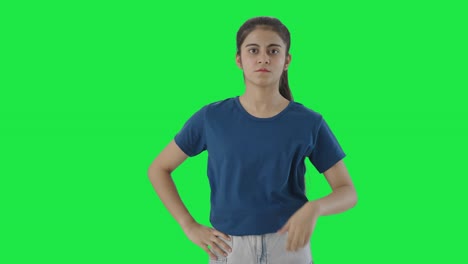 Angry-Indian-teenage-girl-challenging-for-fight-Green-screen