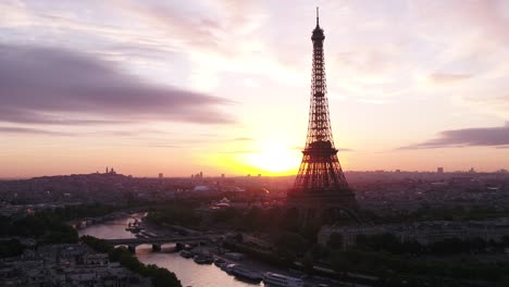 aerial view of the eiffel tower paris 4k