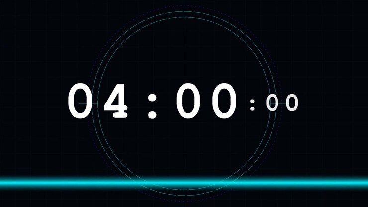 Digital Countdown Timer with Moving Horizontal Light Beam