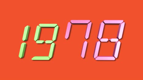 de 1970 a 2050, el fondo multicolor