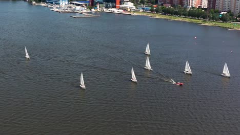 sailing competition on a river