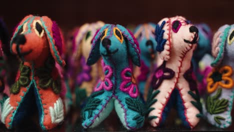 Colorful-Handmade-Toy-Animals-At-Craft-Local-Market-In-San-Cristobal-de-Las-Casas,-Chiapas,-Mexico