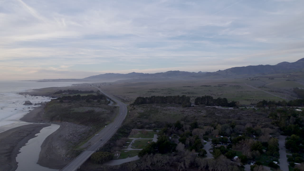 Stunning Views of the Coast, Beaches, and Trails Near Cambria and San Simeon, California - Drone Flying Forward