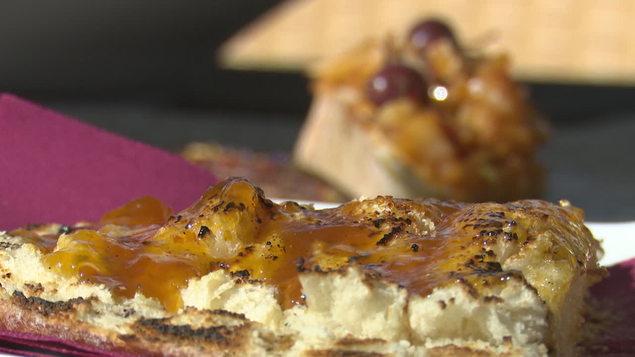 Grilled Peach Jam Toast