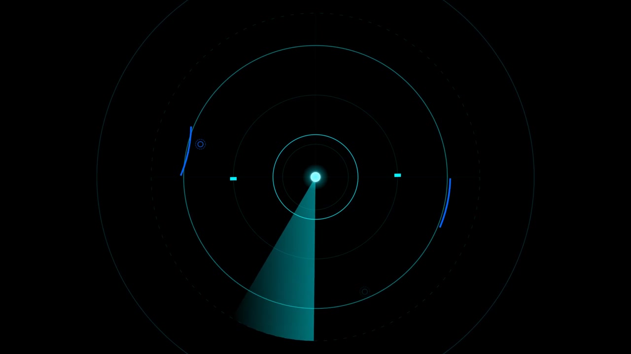 Digital Radar Screen Scanning Interface Animation