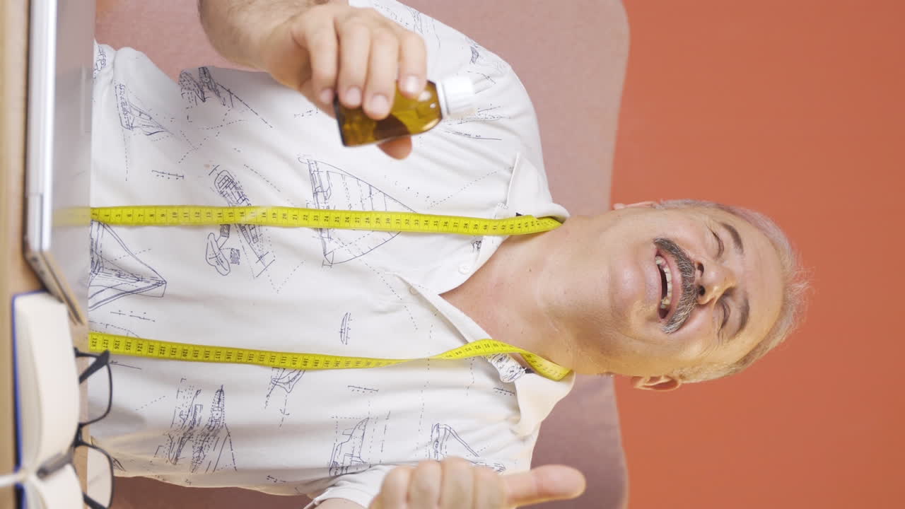 다이어트를 하는  ⁇ 은이의 수직 비디오가 선택을 합니다.