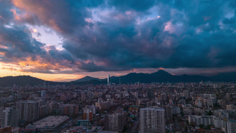 día nublado en santiago chile lapso de tiempo
