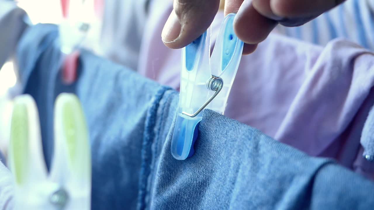 Clothes Drying on Clothesline