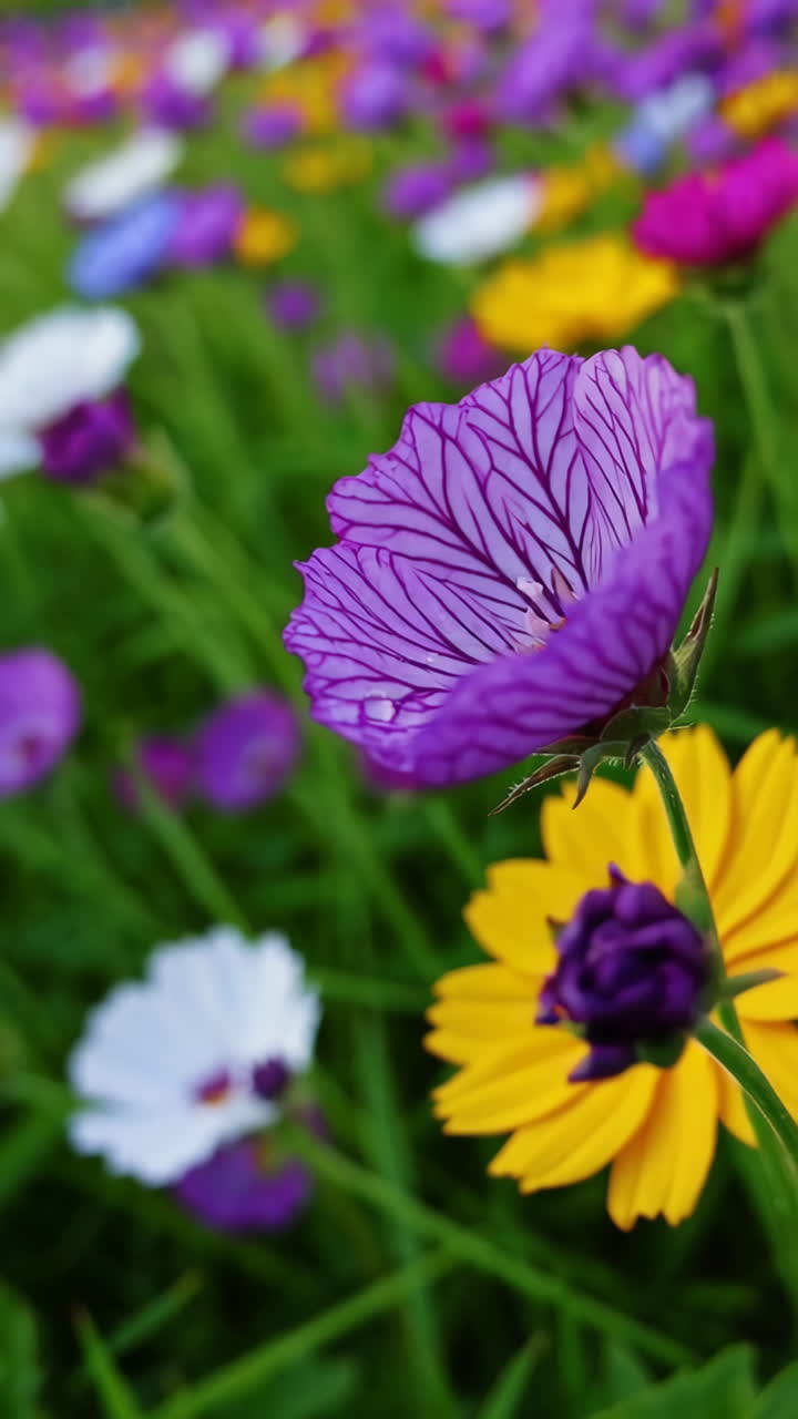 el campo de flores coloridas