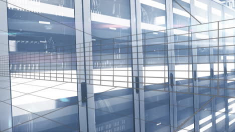 animation of moving columns over server room
