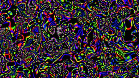 psychedelic colorful complex line waves background loop