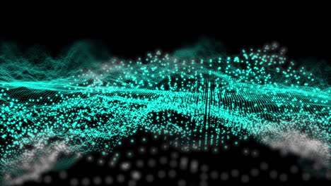 teal waveform 3d motion graphic