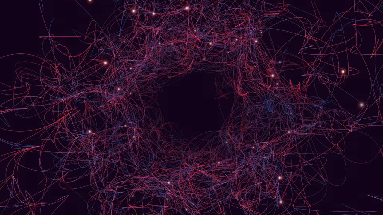 Fantasy wave lines and glitters in black hole