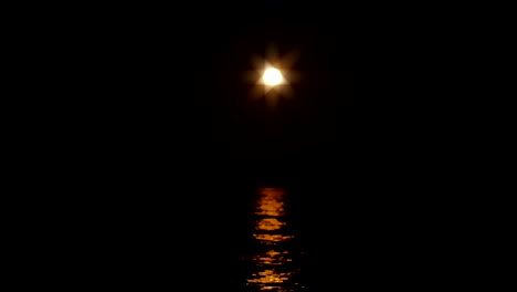 full moon over sea 4k