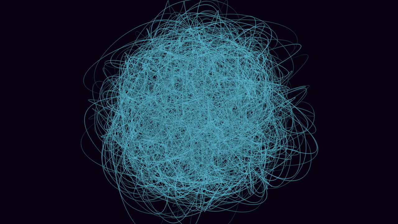 Mysterious blue circle with emanating lines begs interpretation
