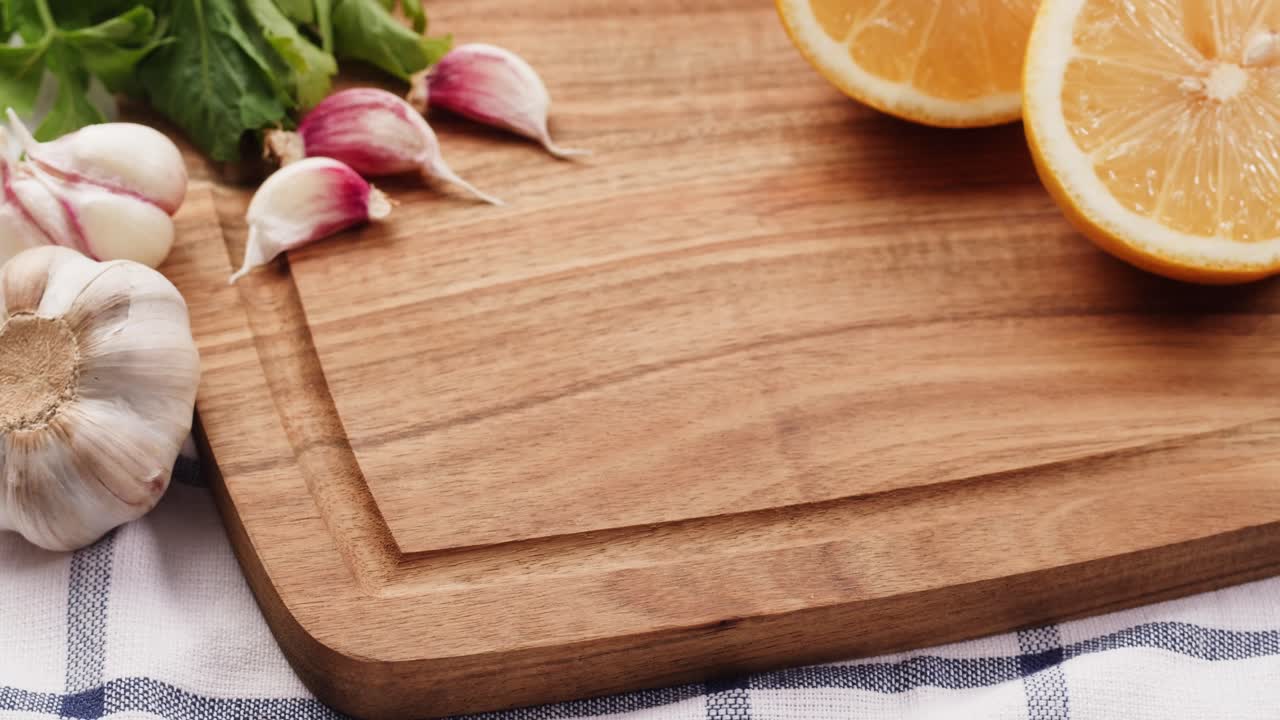 Preparing a dish with mayonnaise and lemon