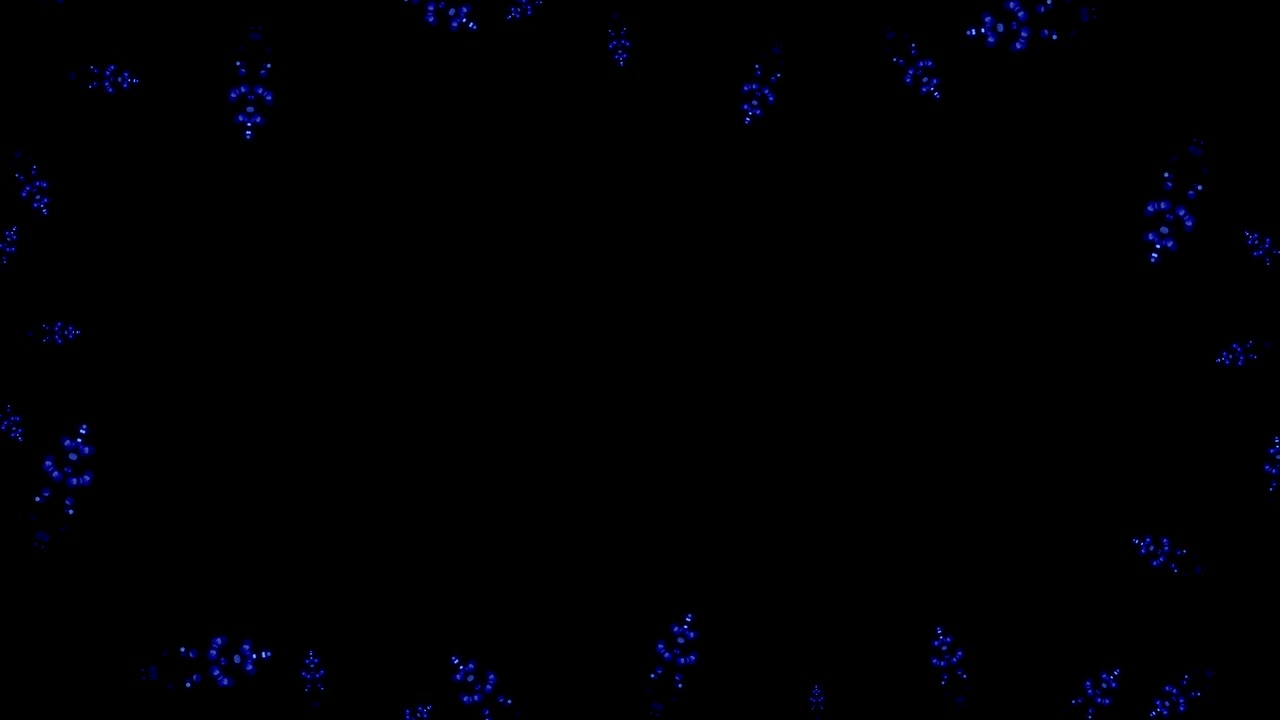 파란색 얼음 크리스마스 눈알 반이는 불빛 프레임 루프